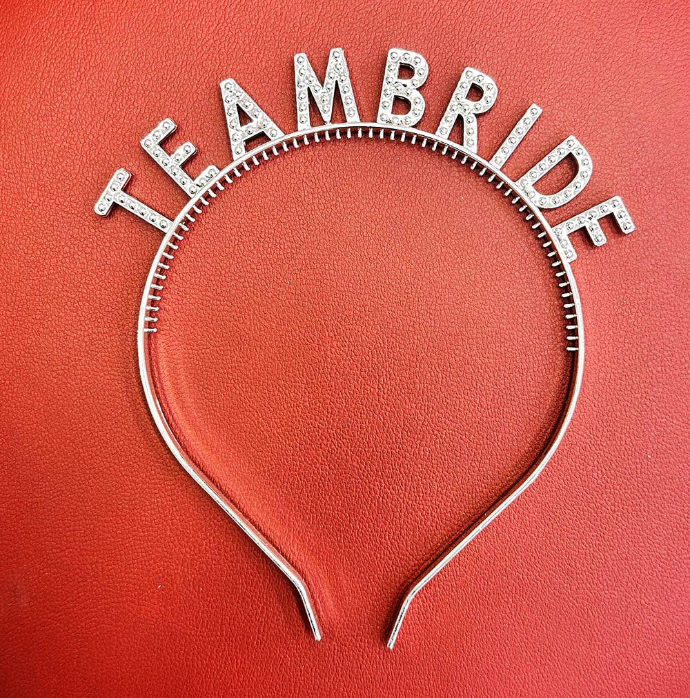 Nessiworld Gümüş Renk Team Bride Taç Plastik – Gelin ve Nedime Ta