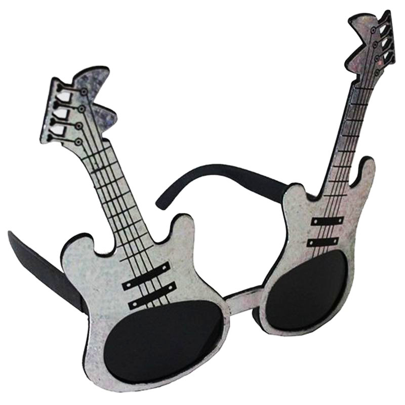 Nessiworld Gümüş Renk Rockn Roll Gitar Şekilli Parti Gözlüğü 15x1 Nessiworld Gümüş Renk Rockn Roll Gitar Şekilli Parti Gözlüğü 15x1