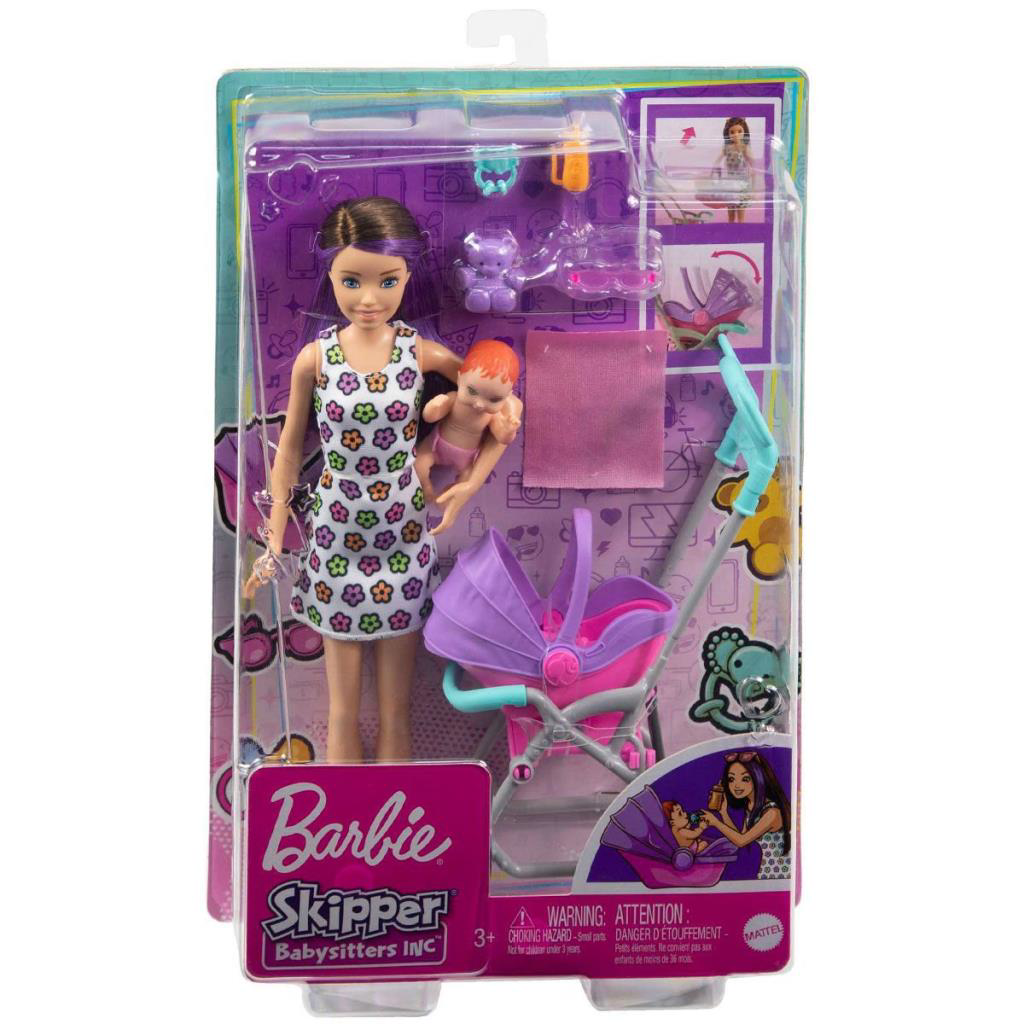Nessiworld GXT34 Mor Saçlı Skipper Bebek Bakıcısı ve Oyun Seti Nessiworld GXT34 Mor Saçlı Skipper Bebek Bakıcısı ve Oyun Seti