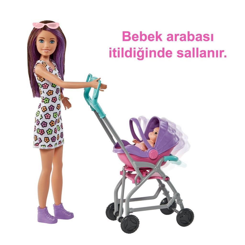 Nessiworld GXT34 Mor Saçlı Skipper Bebek Bakıcısı ve Oyun Seti Nessiworld GXT34 Mor Saçlı Skipper Bebek Bakıcısı ve Oyun Seti