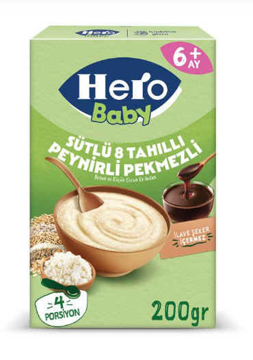 Nessiworld Hero Baby Sütlü 8 Tahıllı Peynirli Pekmezli Kaşık Mama Nessiworld Hero Baby Sütlü 8 Tahıllı Peynirli Pekmezli Kaşık Mama