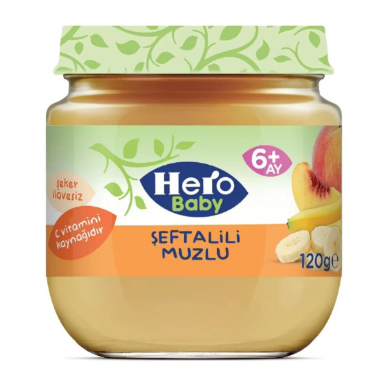 Nessiworld Hero Baby Şeftalili Muzlu Kavanoz Mama 120 Gr