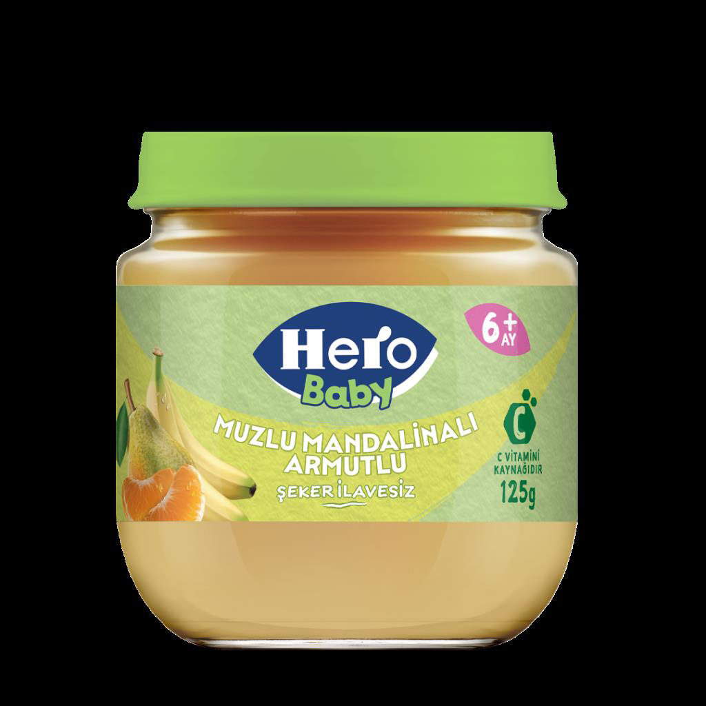Nessiworld Hero Baby Muzlu Mandalinalı Armutlu Kavanoz Mama 125 G Nessiworld Hero Baby Muzlu Mandalinalı Armutlu Kavanoz Mama 125 G