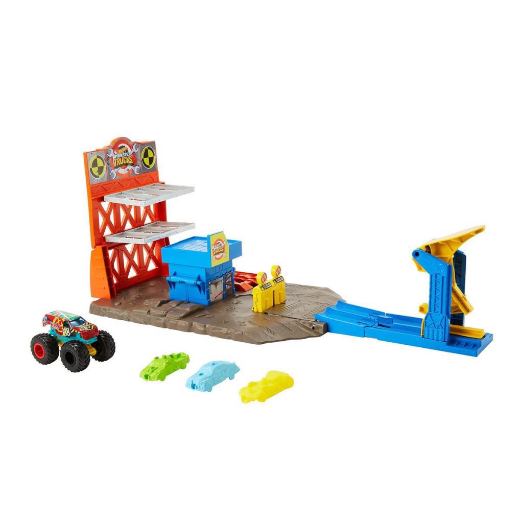 Nessiworld HFB12 Monster Trucks Patlama İstasyonu Oyun Seti , Hot