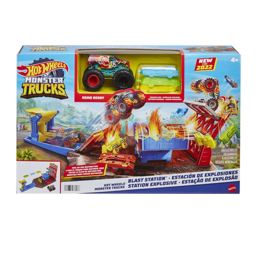 Nessiworld HFB12 Monster Trucks Patlama İstasyonu Oyun Seti , Hot