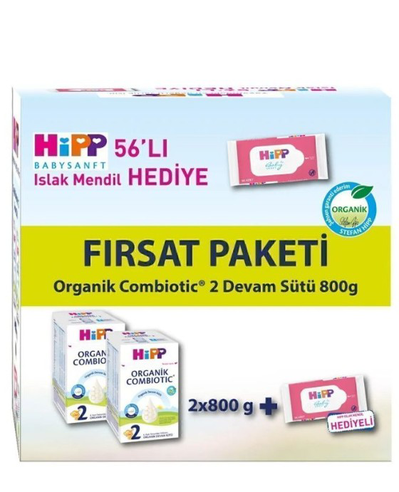 Nessiworld Hipp 2 Organik Combiotic Bebek Sütü 800 Gr X2 Islak Me