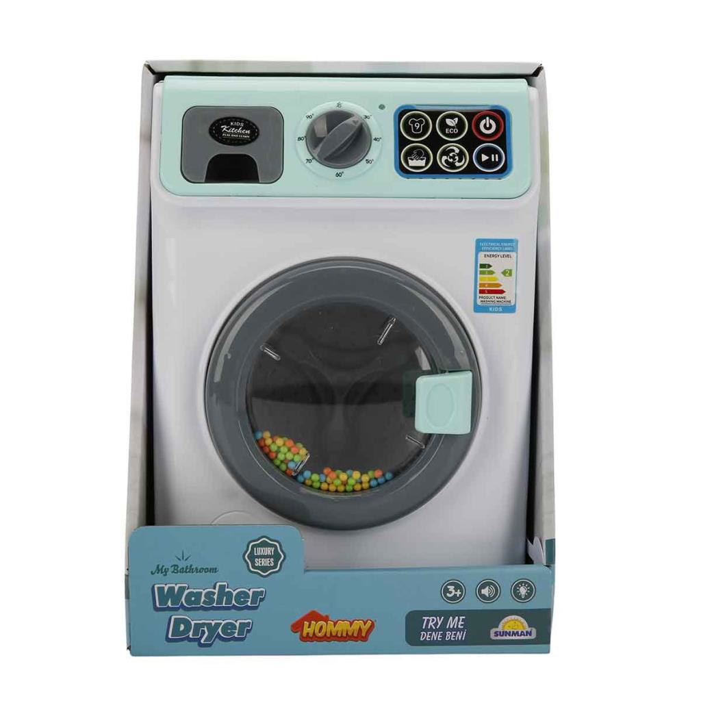 Just Cheap Store Hommy Sesli ve Işıklı Yeşil Çamaşır Makinesi Just Cheap Store Hommy Sesli ve Işıklı Yeşil Çamaşır Makinesi