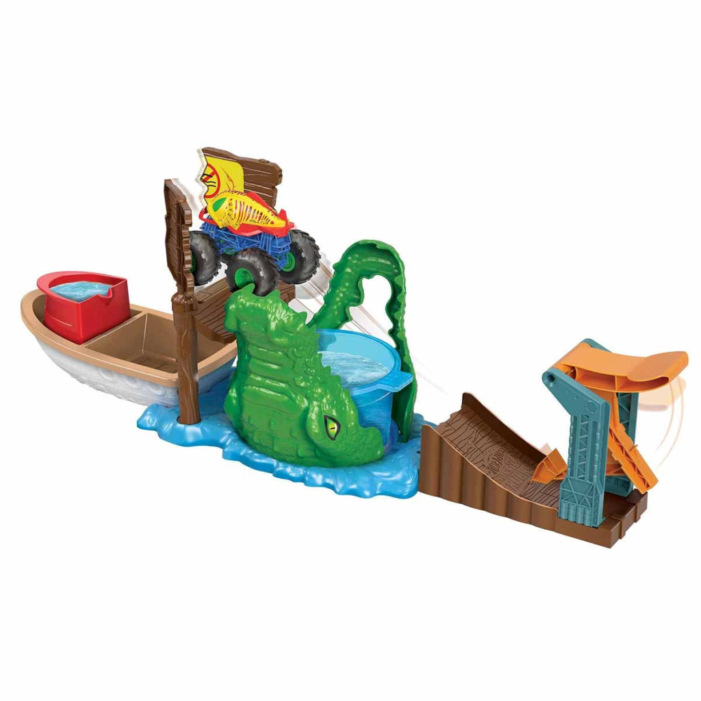 NessiWorld Hot Wheels Track Monster Trucks Timsahtan Kaçış Renk D
