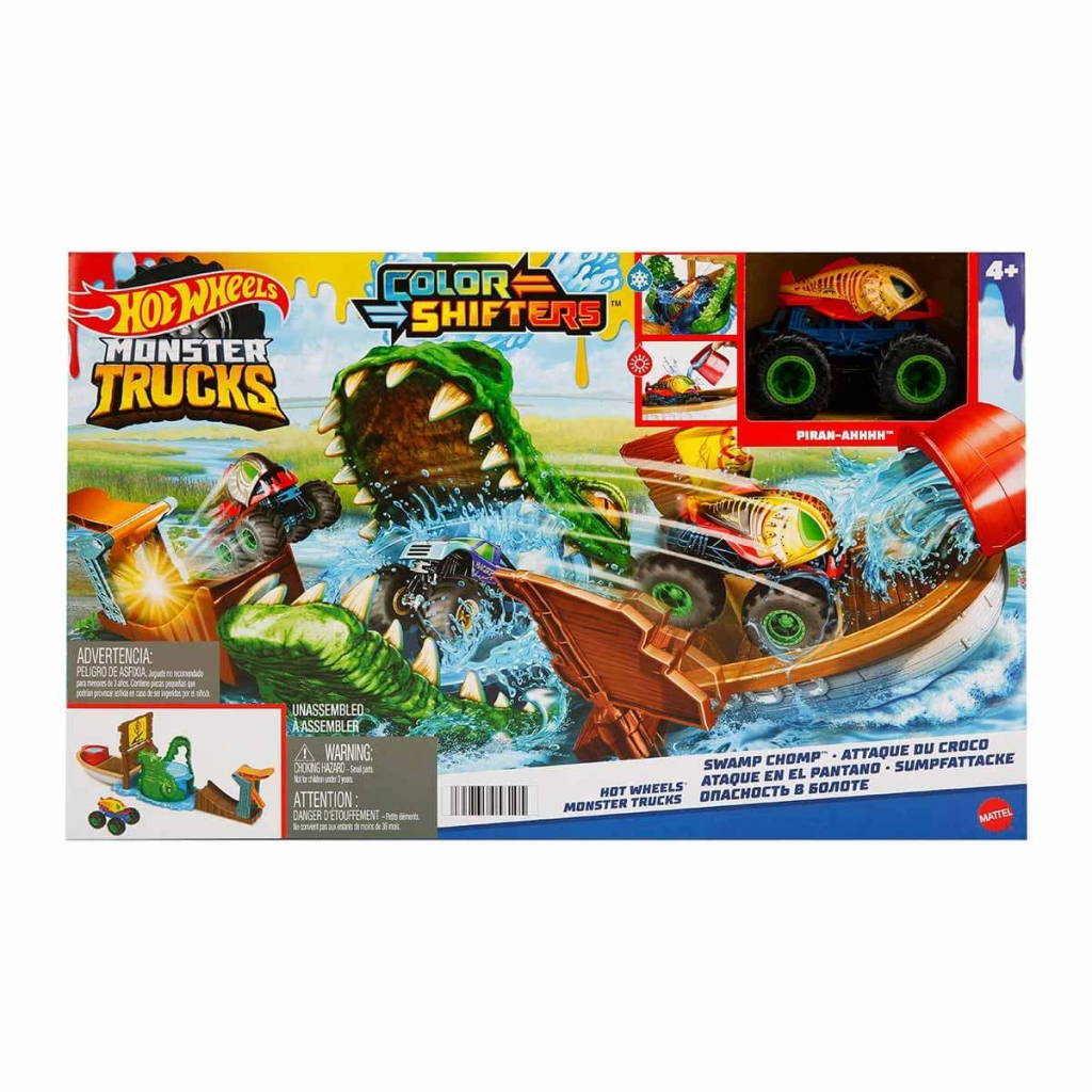 NessiWorld Hot Wheels Track Monster Trucks Timsahtan Kaçış Renk D