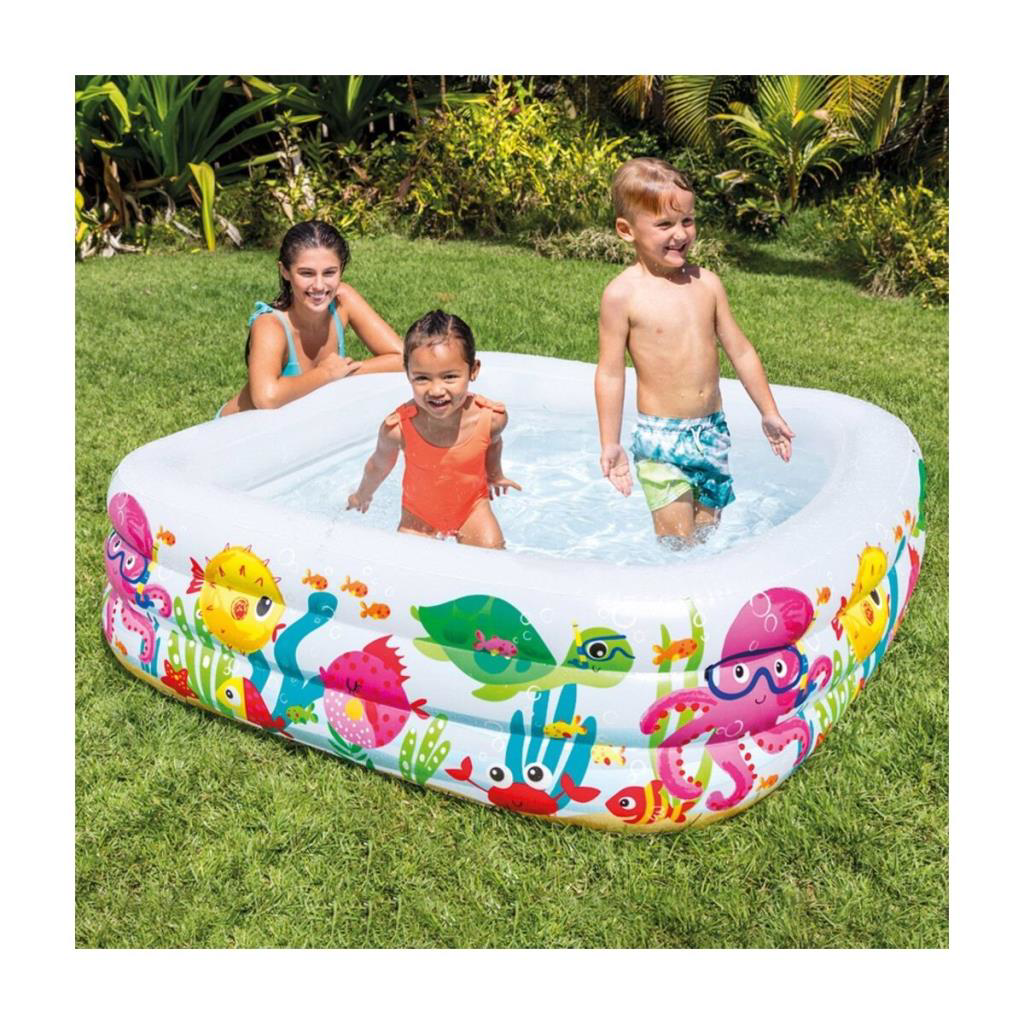 Nessiworld IH57471 Intex Akvaryum Desenli Kare Havuz 159x159x50cm Nessiworld IH57471 Intex Akvaryum Desenli Kare Havuz 159x159x50cm