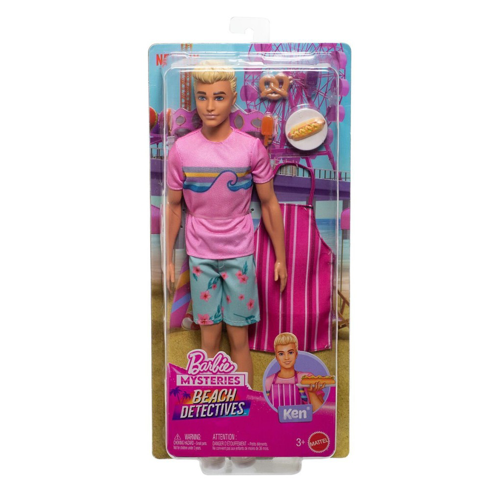 Nessiworld JFV65 Ken Malibu Bebek - Malibu - Barbie Mysteries: Be