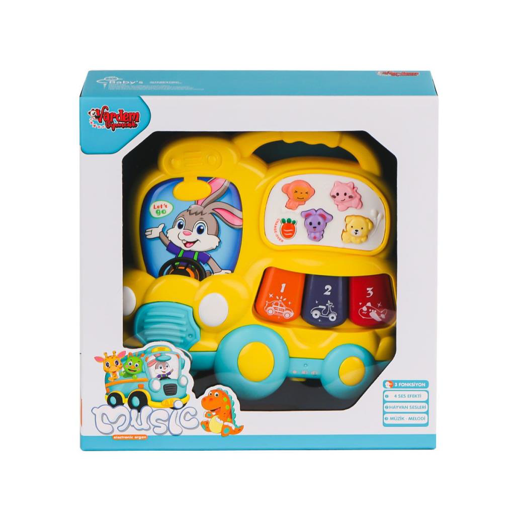 Nessiworld JLG-855-63A Işıklı ve Müzikli Otobüs Bebek Piano -Vard Nessiworld JLG-855-63A Işıklı ve Müzikli Otobüs Bebek Piano -Vard