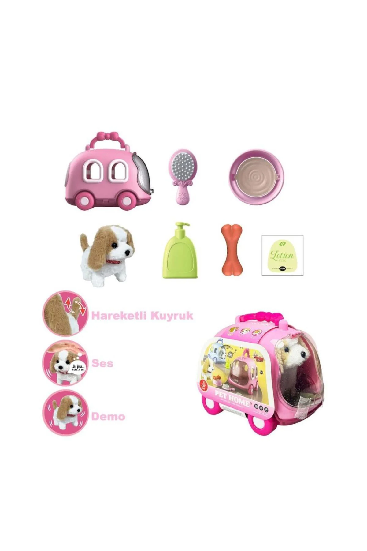 Nessiworld Jnd-6802 Taşıma Araba Çantalı Hareketli Pilli Köpek Se
