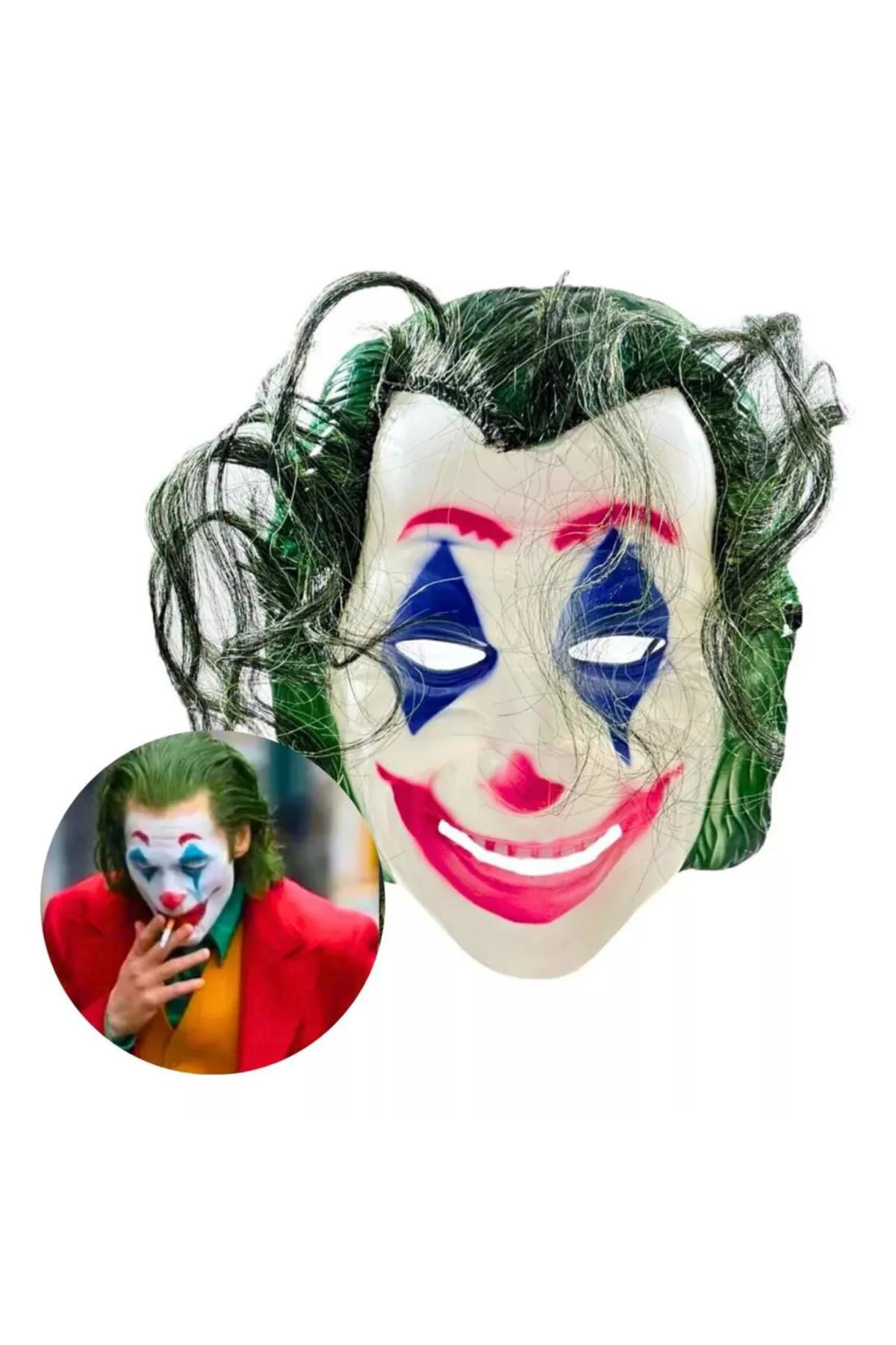 Nessiworld Joaquin Phoenix Joker Maskesi Yeşil Saçlı