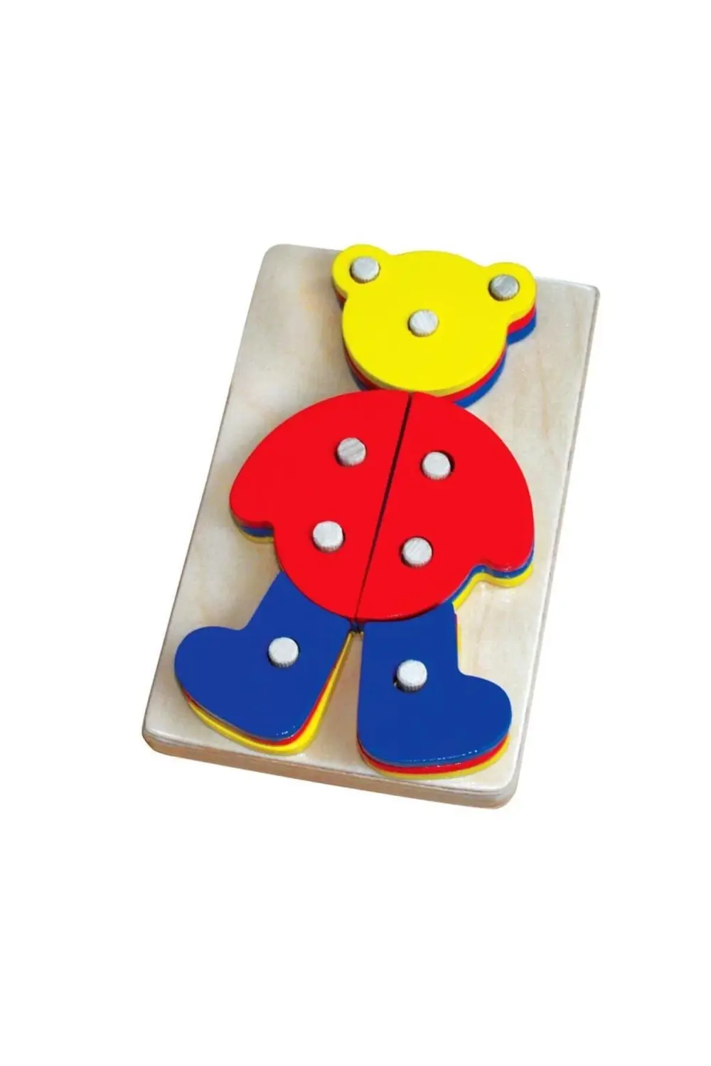 Nessiworld KAL-1003 Ayı Sök Tak Ahşap Oyuncak -Chiva