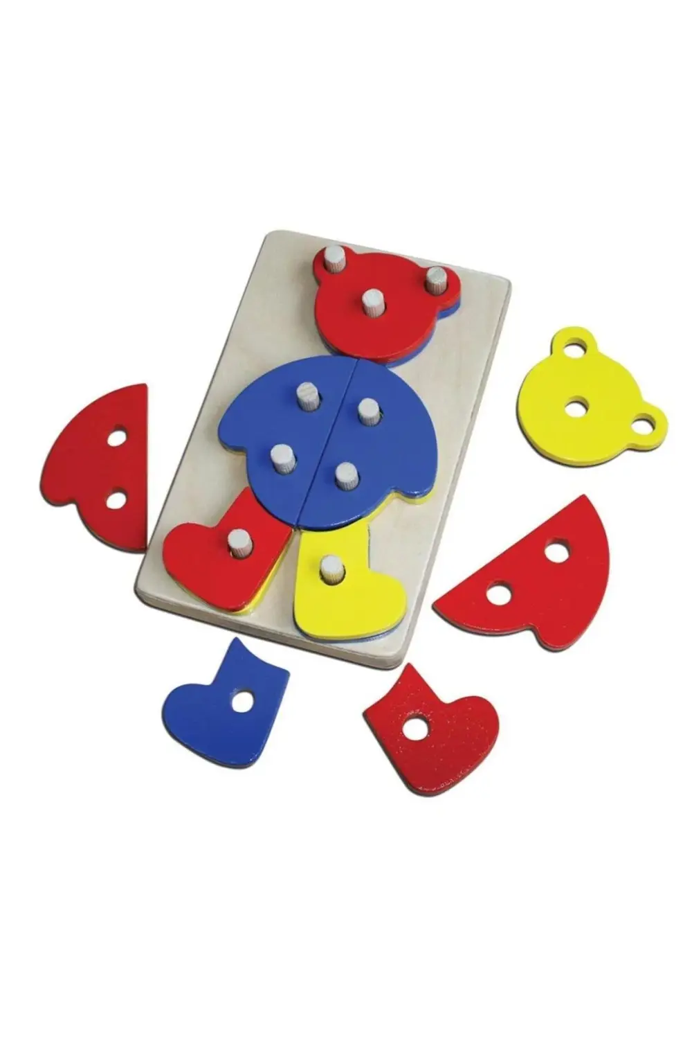 Nessiworld KAL-1003 Ayı Sök Tak Ahşap Oyuncak -Chiva