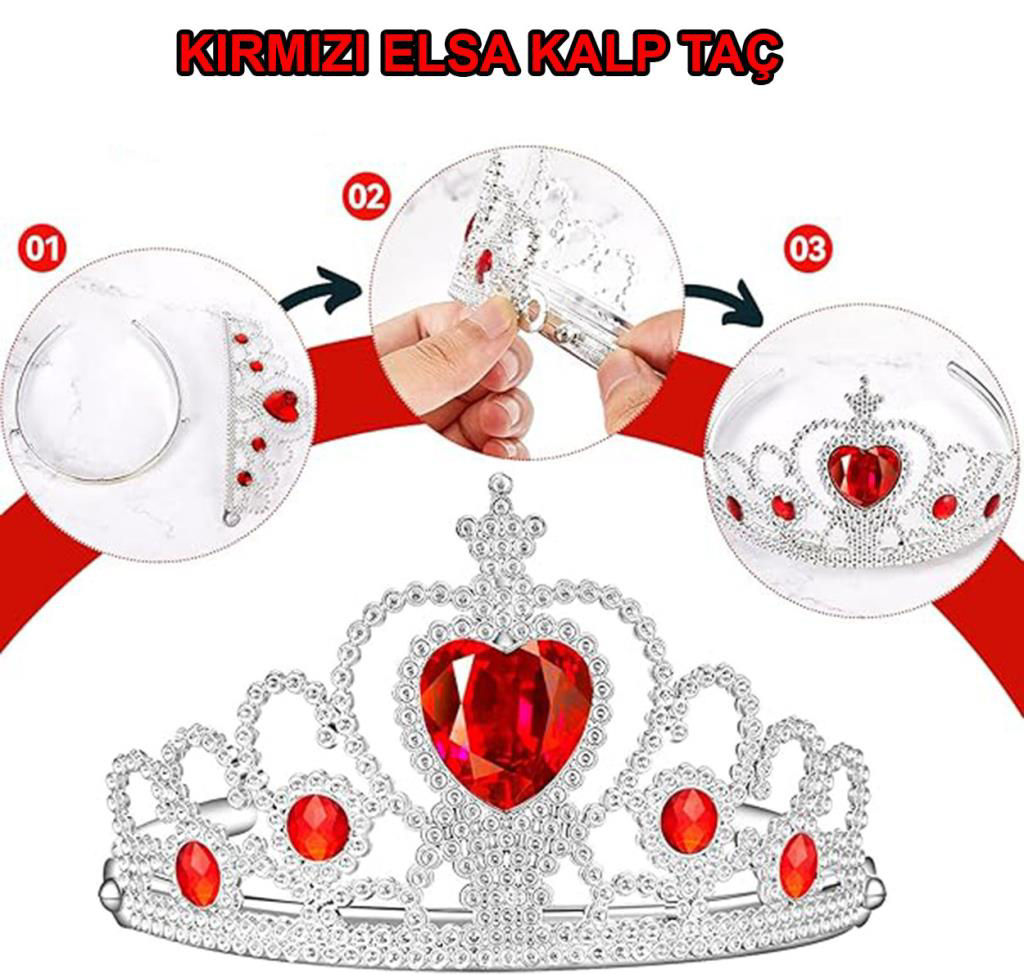 Nessiworld Kalp Taşlı Kırmızı Renk Karlar Ülkesi Elsa Anna Frozen Nessiworld Kalp Taşlı Kırmızı Renk Karlar Ülkesi Elsa Anna Frozen