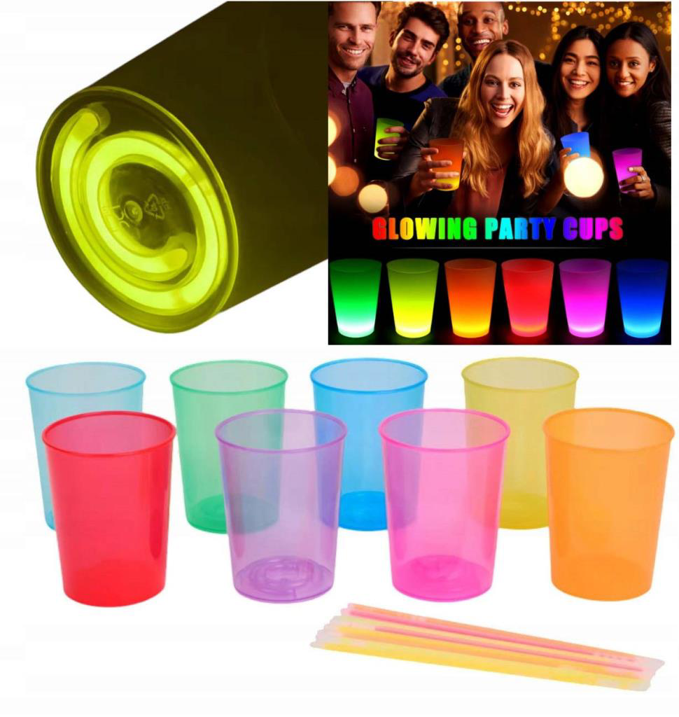 Nessiworld Karanlıkta Yanan Gece Işığı Mega Glow Bardaklar 8 Adet