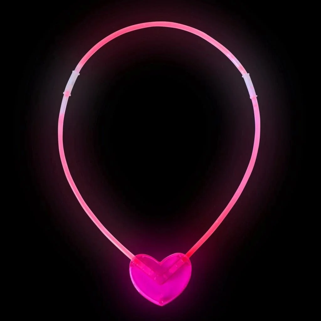 Nessiworld Karanlıkta Yanan Glow Stick Kalp Şekilli Kolye 6 Renk 6 Adet Diğer