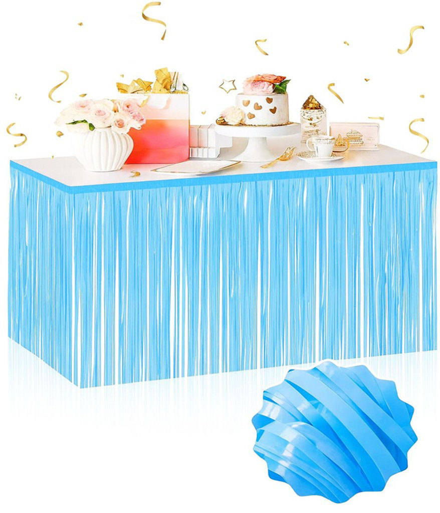 Nessiworld Kendinden Yapışkanlı Makaron Mavi Püsküllü Masa Eteği Nessiworld Kendinden Yapışkanlı Makaron Mavi Püsküllü Masa Eteği