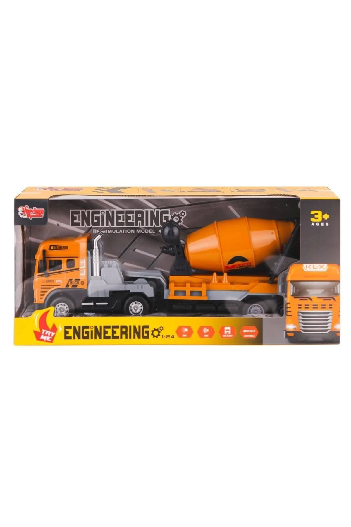 Nessiworld  Klx800-241-42-43-44 İşikli Müzikli İnşaat Tiri 1:24 -V