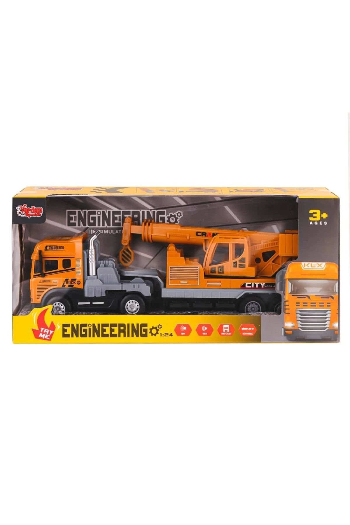 Nessiworld  Klx800-241-42-43-44 İşikli Müzikli İnşaat Tiri 1:24 -V