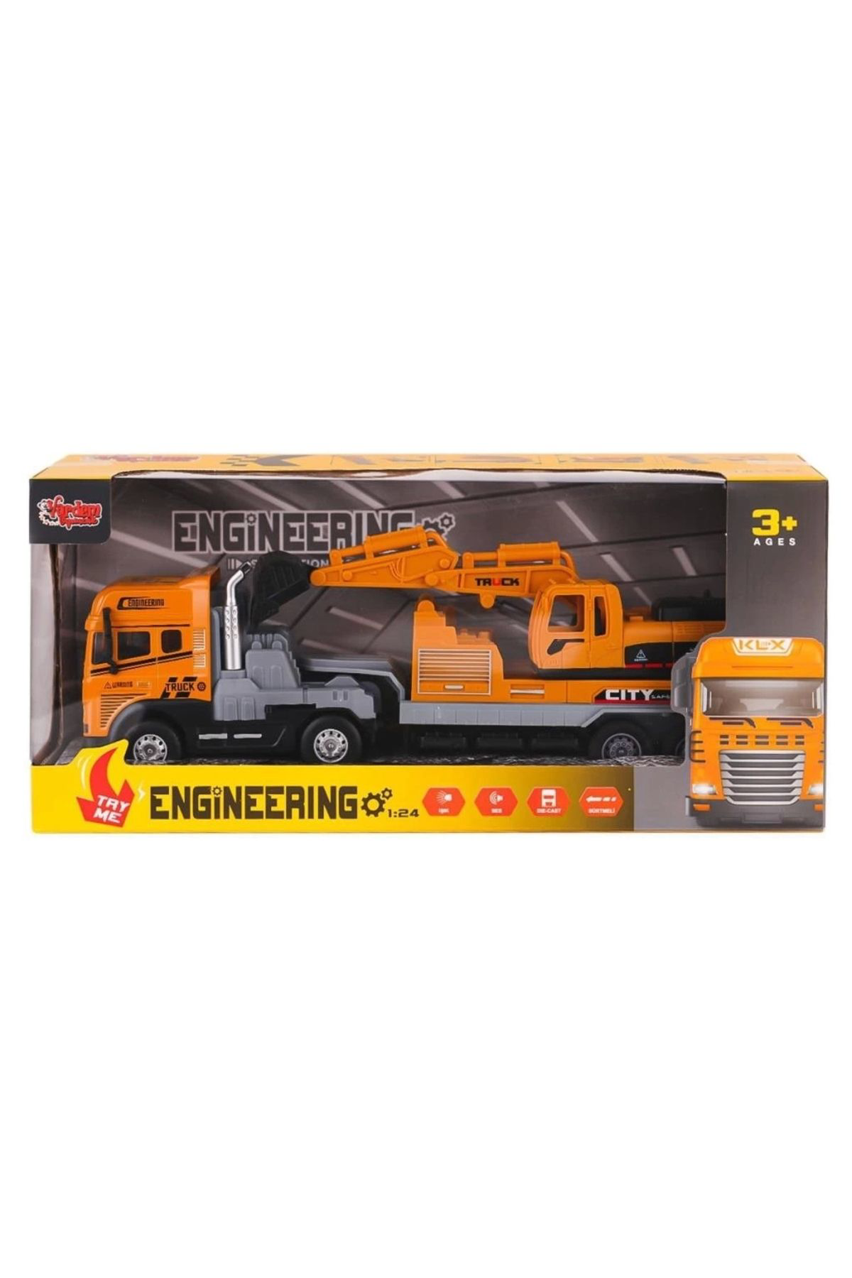 Nessiworld  Klx800-241-42-43-44 İşikli Müzikli İnşaat Tiri 1:24 -V