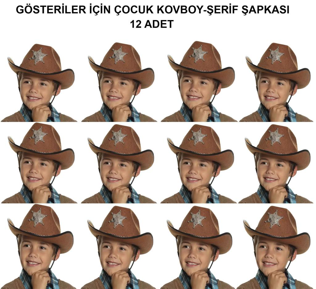 Nessiworld Kovboy Şerif Şapkası Kahve 12 Adet - Kostüm, Parti ve Nessiworld Kovboy Şerif Şapkası Kahve 12 Adet - Kostüm, Parti ve