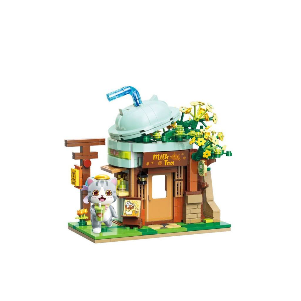 Nessiworld KP-28021 Keeppley Milk Tea Shop Blok Seti -Vagon life