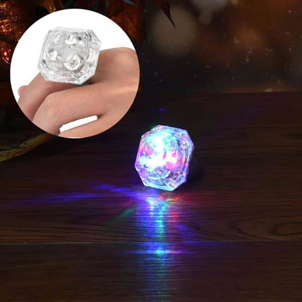 Nessiworld Kristal Tasarımlı Led Glow Işıklı 3 Modlu Gümüş Yüzük 