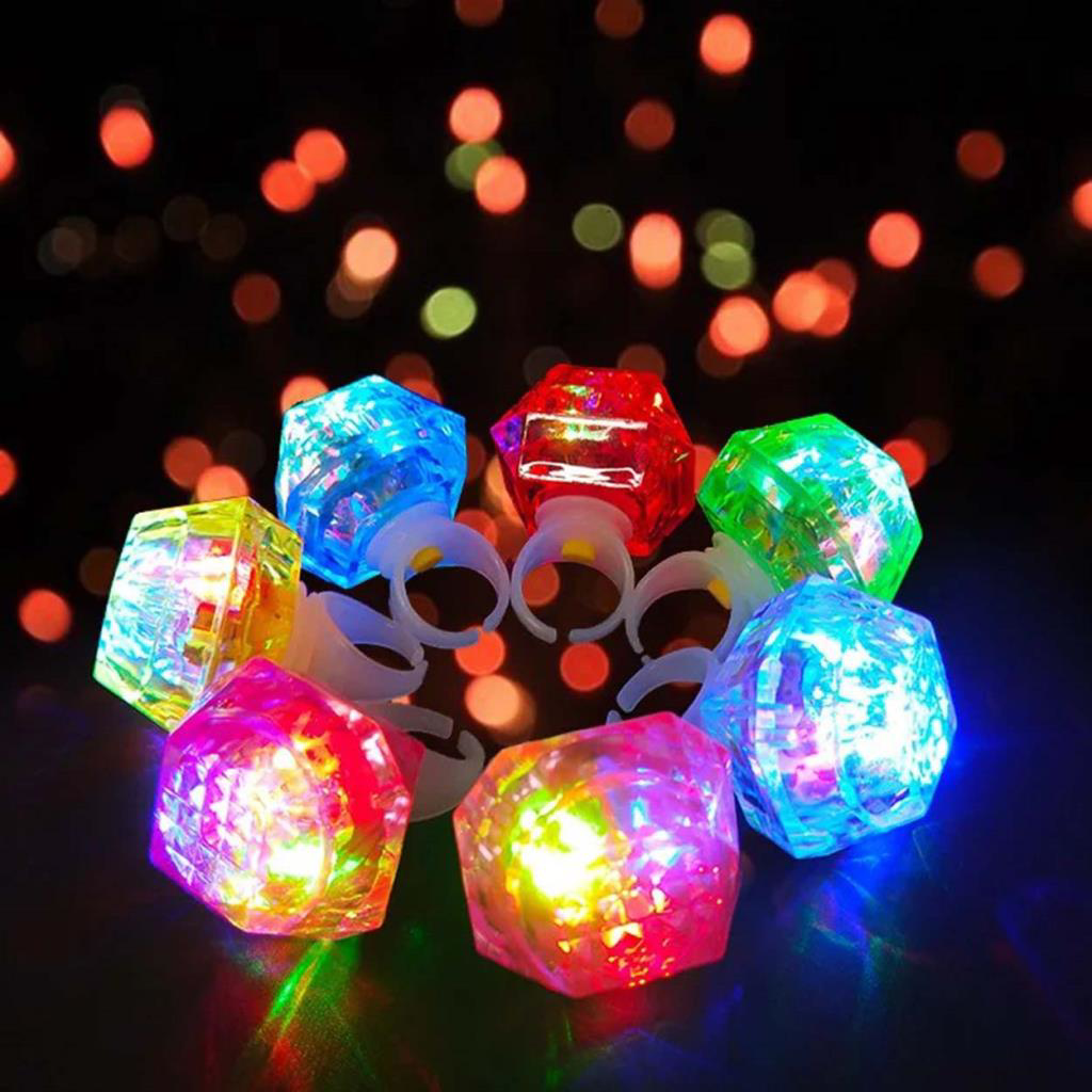 Nessiworld Kristal Tasarımlı Led Glow Işıklı 3 Modlu Pembe Yüzük 