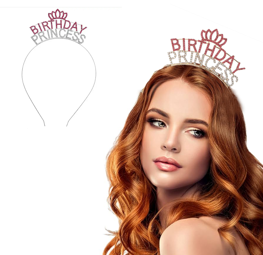 Nessiworld Kristal Taşlı Pembe Birthday Princess Yazılı Parti Tac Nessiworld Kristal Taşlı Pembe Birthday Princess Yazılı Parti Tac