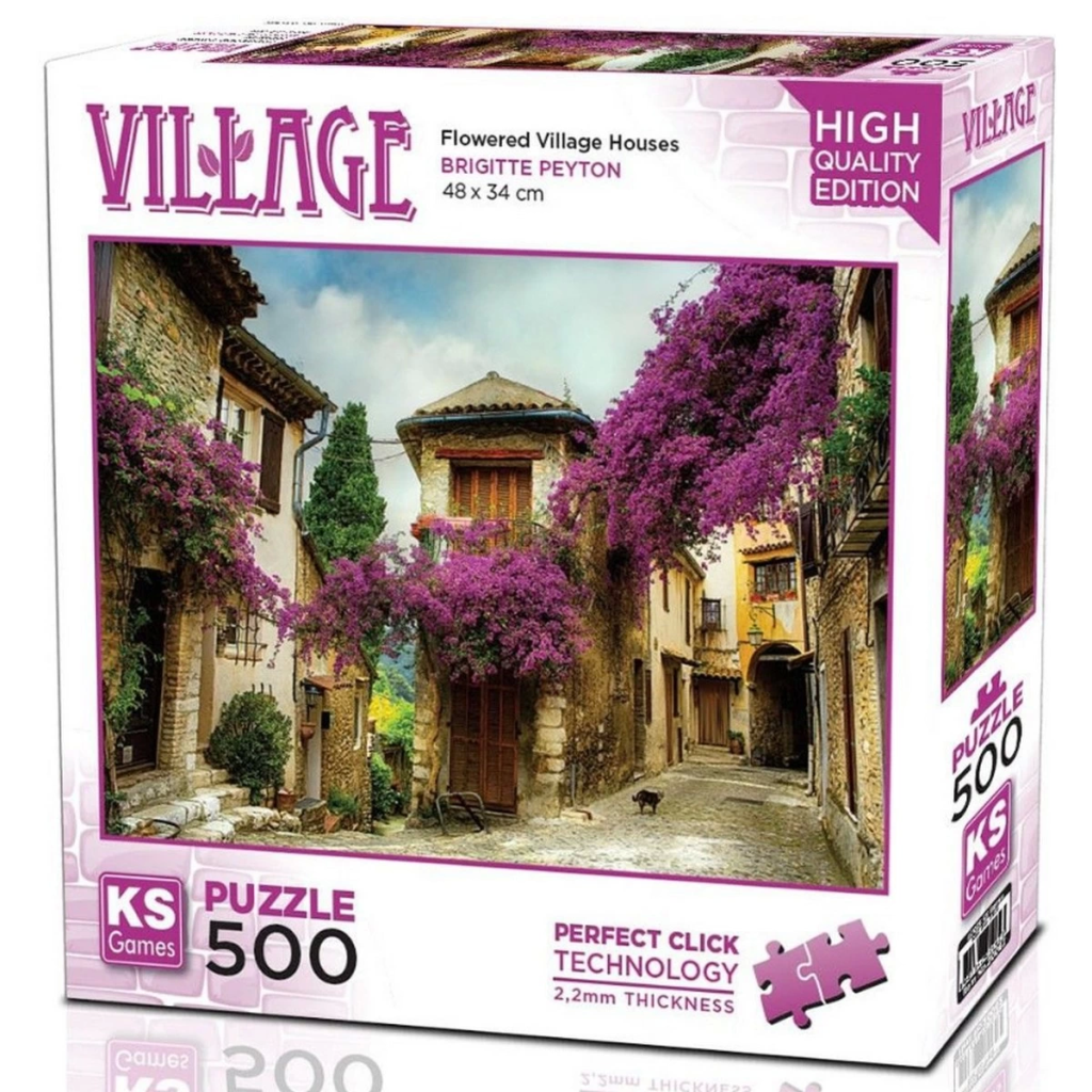 Nessiworld KS Games Flowered Village Houses Puzzle 500 Parça 2006 Nessiworld KS Games Flowered Village Houses Puzzle 500 Parça 2006