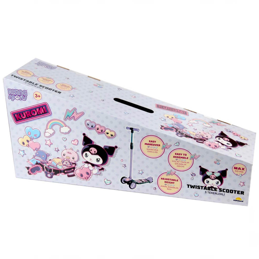 Nessiworld Kuromi 3 Tekerlekli Twist Scooter