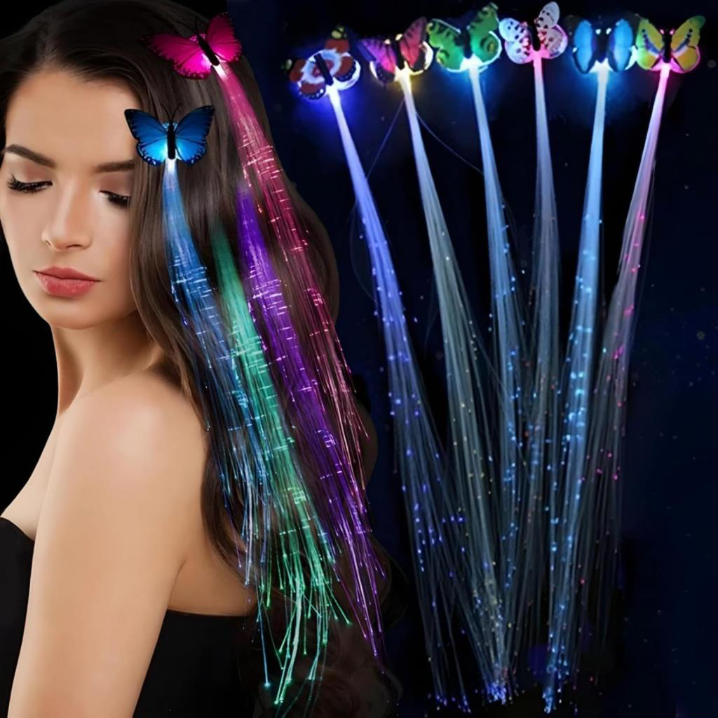 Nessiworld Led Fiber Optik Işıklı Kelebek Saç Klipsi 1 Adet Nessiworld Led Fiber Optik Işıklı Kelebek Saç Klipsi 1 Adet