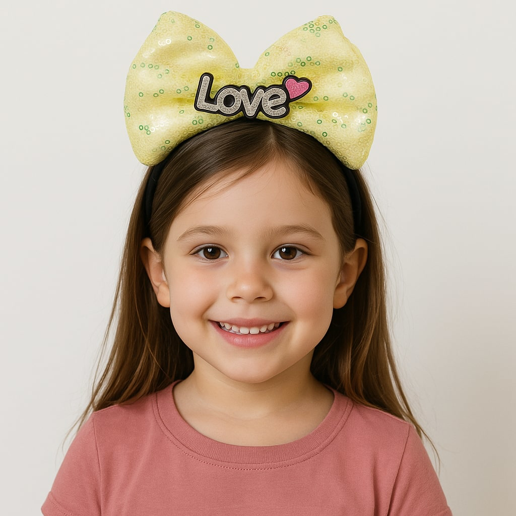 Nessiworld LED Işıklı Love Yazılı Sarı Fiyonk Taç – Kız Çocuk Par Nessiworld LED Işıklı Love Yazılı Sarı Fiyonk Taç – Kız Çocuk Par