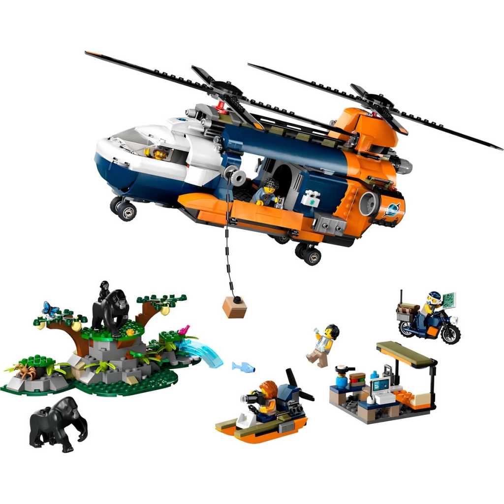 Nessiworld LEGO City Orman Kaşifinin Helikopteri Kamp Yerinde 604