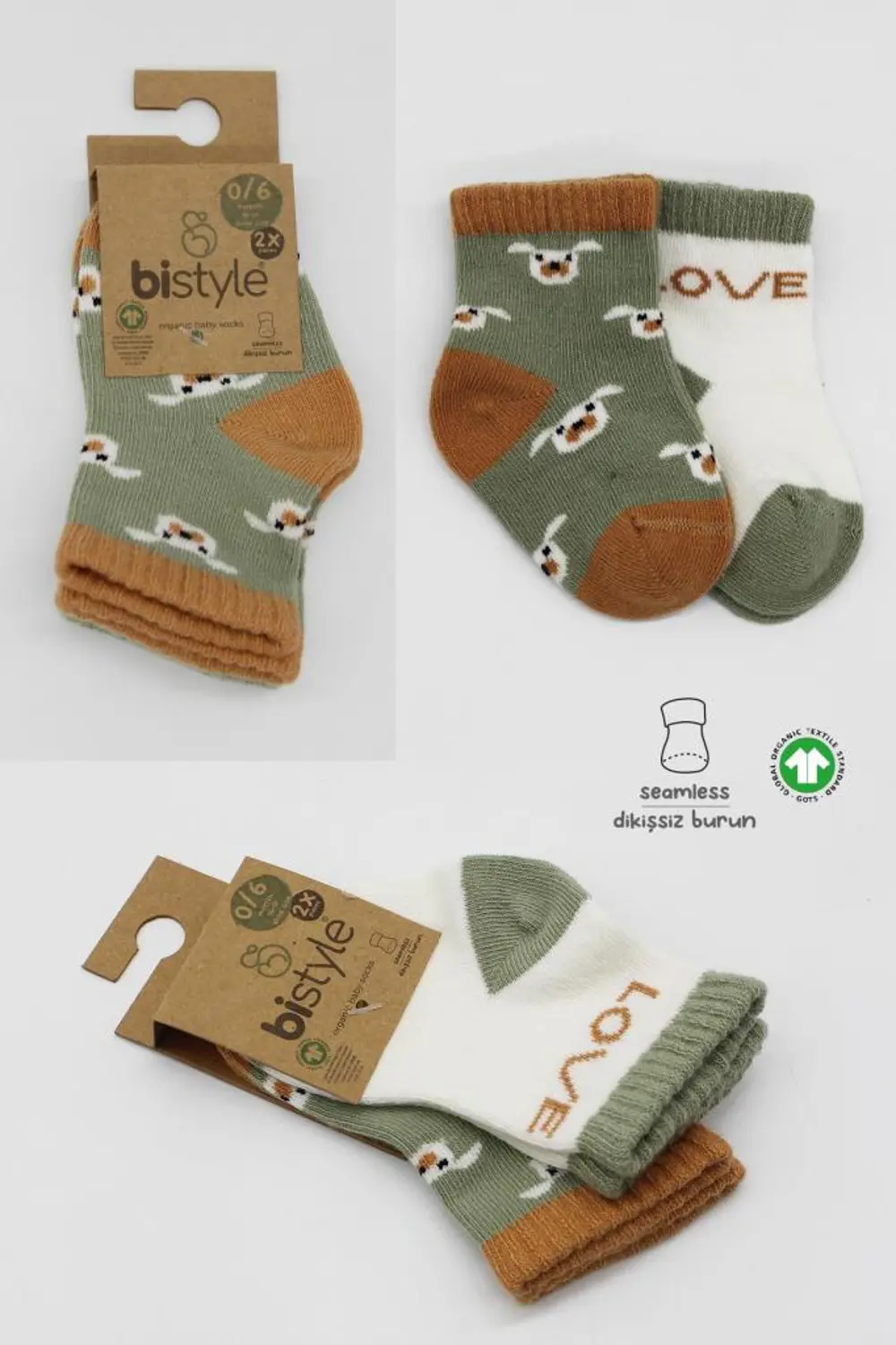 NessiWorld Love Dog Penye Soket Çorap 2'Li BS10118 Nil NessiWorld Love Dog Penye Soket Çorap 2'Li BS10118 Nil