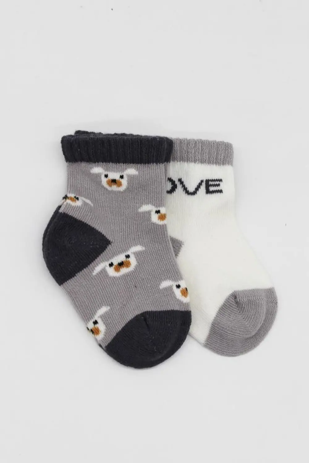 NessiWorld Love Dog Penye Soket Çorap 2'Li BS10118 Gri (ADET FİYA NessiWorld Love Dog Penye Soket Çorap 2'Li BS10118 Gri (ADET FİYA
