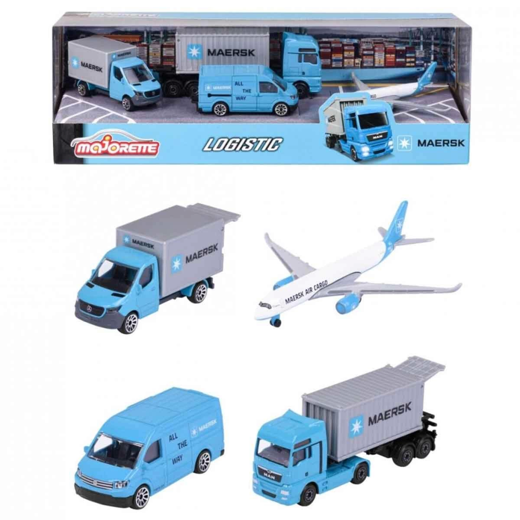 Nessiworld Majorette Maersk Temalı Lojistik 4'lü Koleksiyon Paket Nessiworld Majorette Maersk Temalı Lojistik 4'lü Koleksiyon Paket