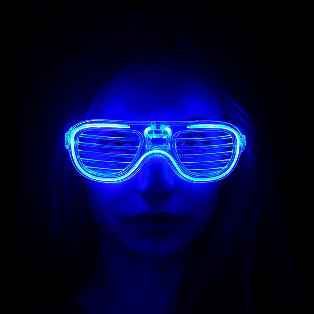 Nessiworld Mavi Led Işıklı Parti Gözlüğü - Neon Glow Şerit Gözlük Nessiworld Mavi Led Işıklı Parti Gözlüğü - Neon Glow Şerit Gözlük