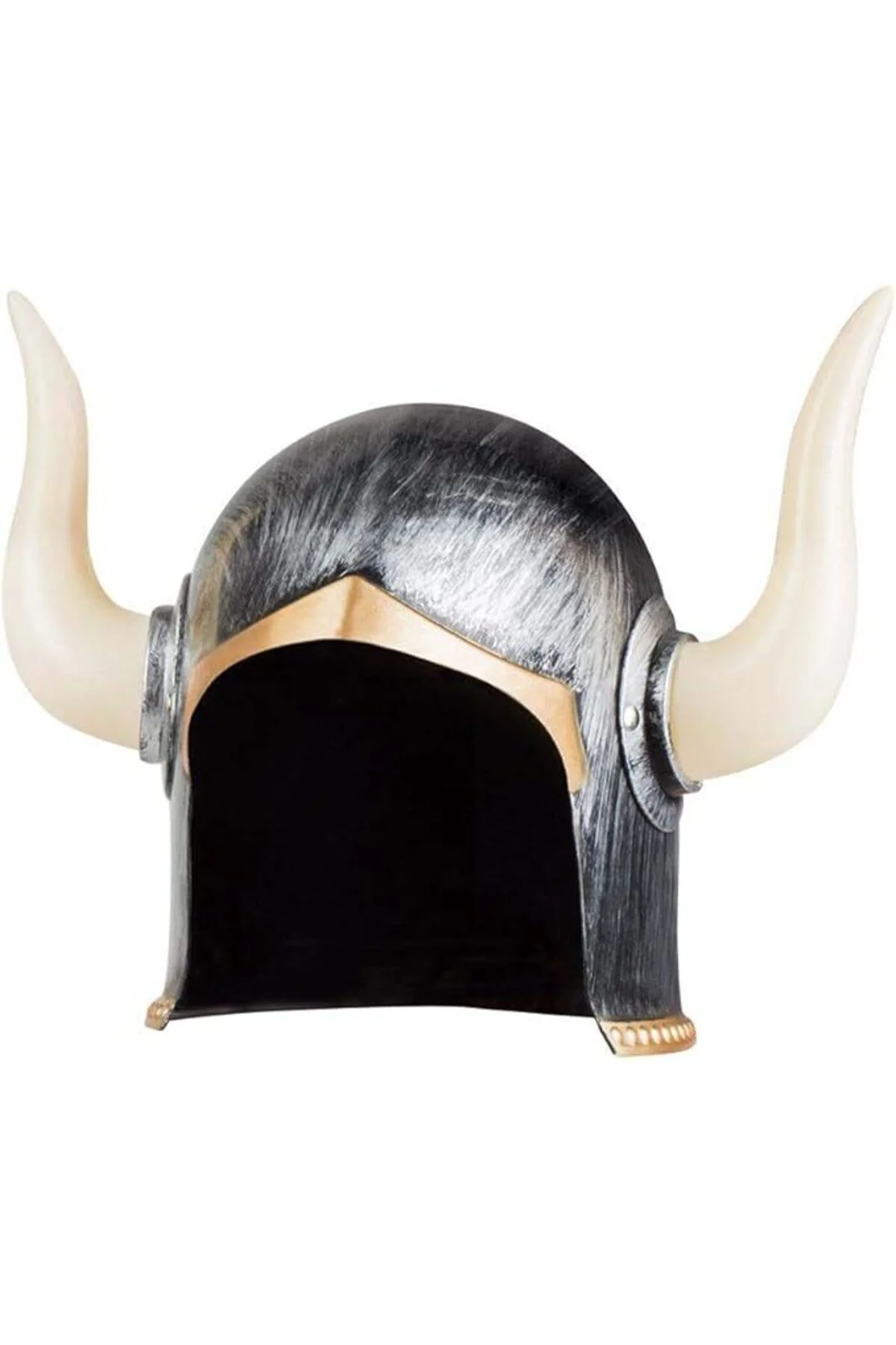Nessiworld Mega Boynuzlu Viking Ivar Kaskı Eskitilmiş Desen Gümüş