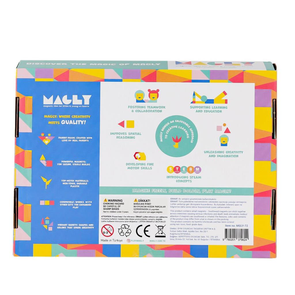 Nessiworld MGL-72 72 PCS MANYETİK BLOK Nessiworld MGL-72 72 PCS MANYETİK BLOK