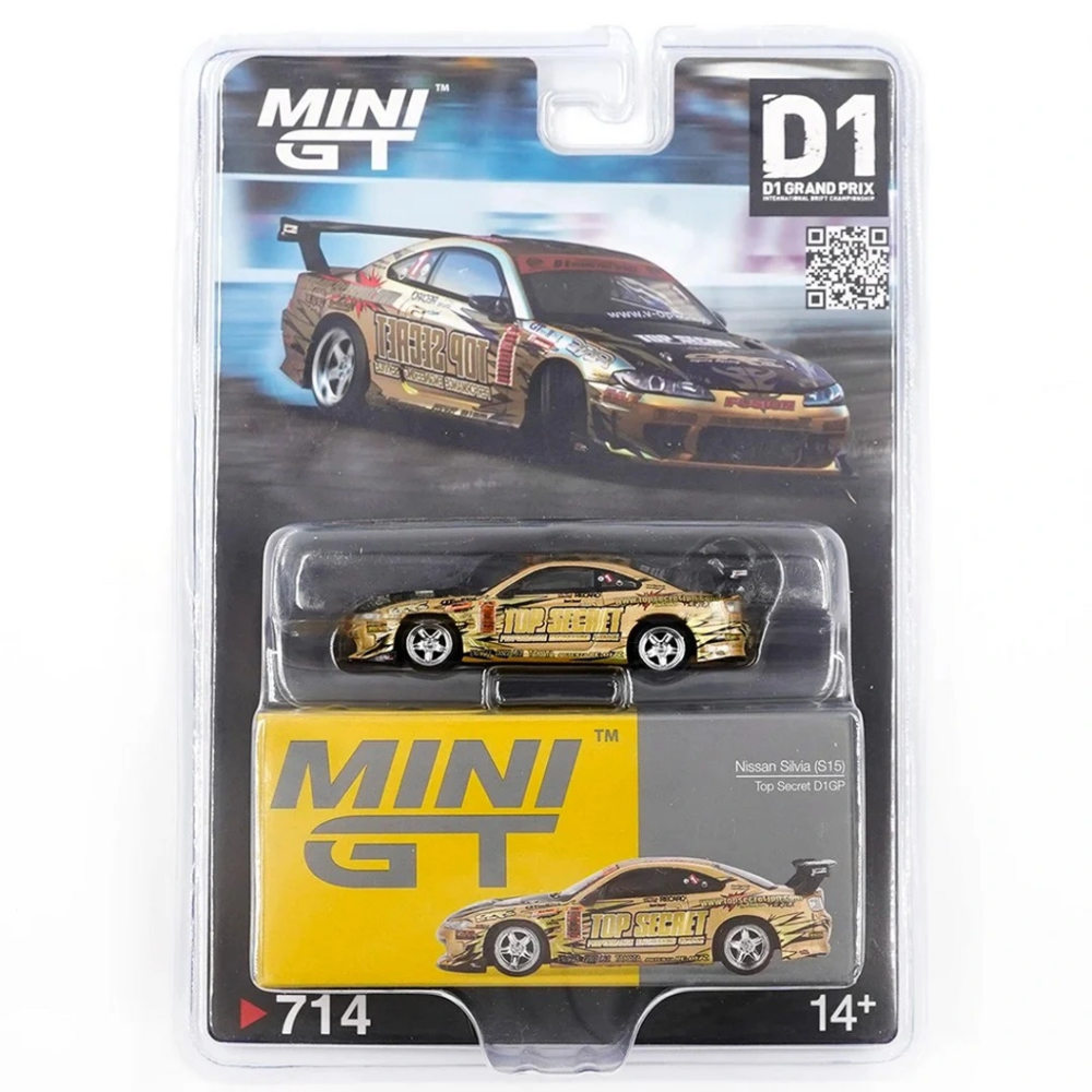 NessiWorld Mini GT 1/64 Nissan Silvia (S15) Top Secret D1GP Model
