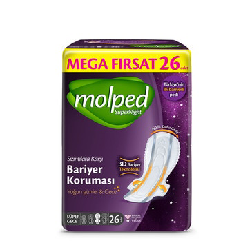 Nessiworld  Molped SüperNight Süper Gece Ped 26 Adet