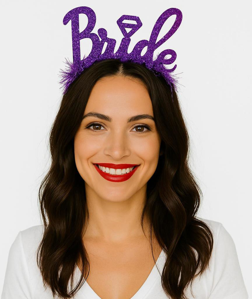 Nessiworld Mor Renk Bekarlığa Veda İtalik Yazı Alyanslı Bride Taç Nessiworld Mor Renk Bekarlığa Veda İtalik Yazı Alyanslı Bride Taç