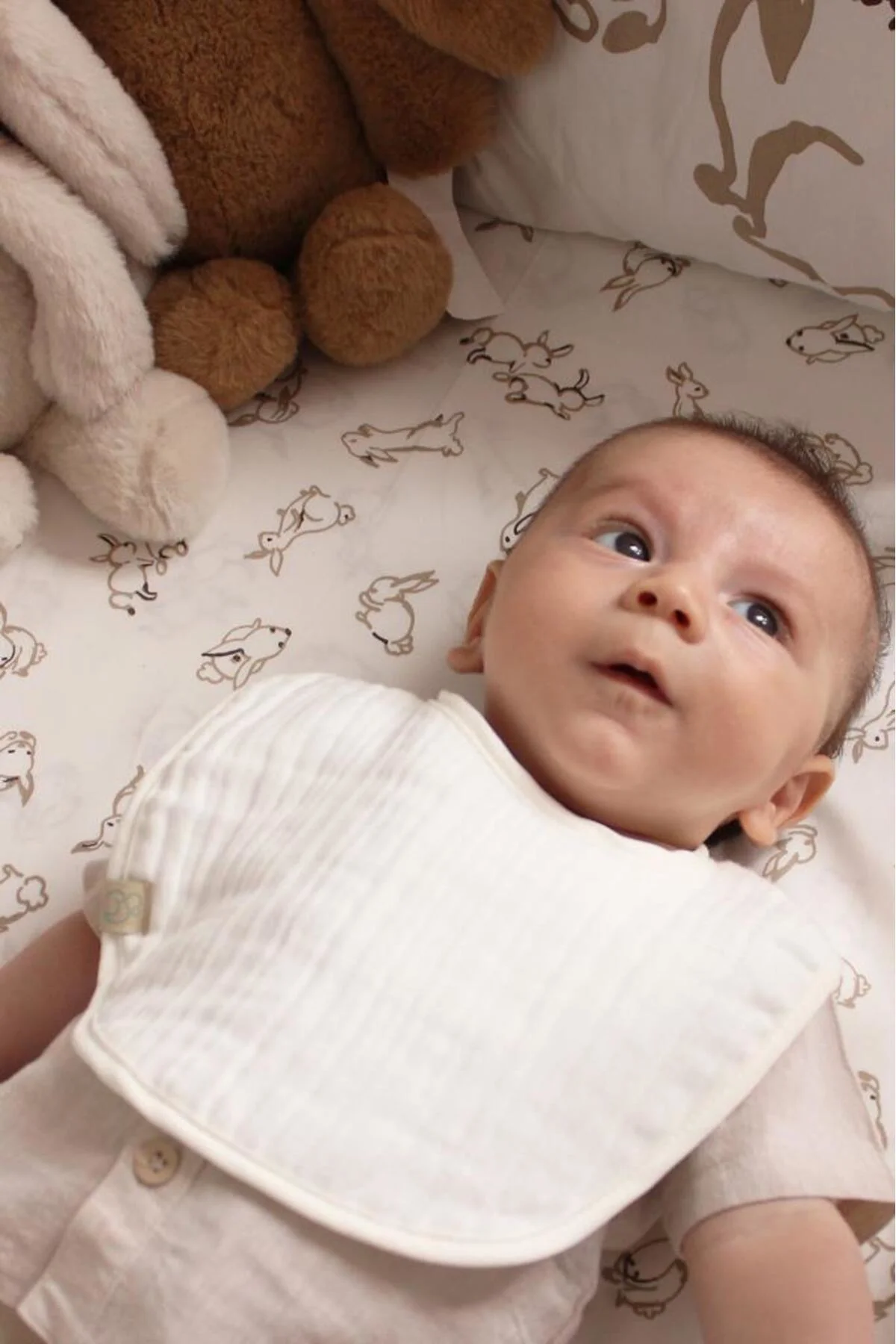 NessiWorld Müslin Önlük 3'Lü 60101 Taş Ekru Antrasit