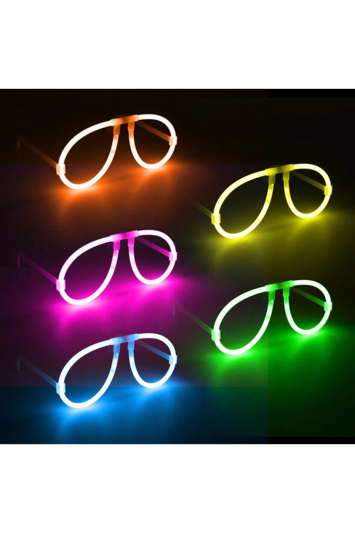 Nessiworld Neon Glow Fosfor Gözlük – Festival & Parti (12'li Set)