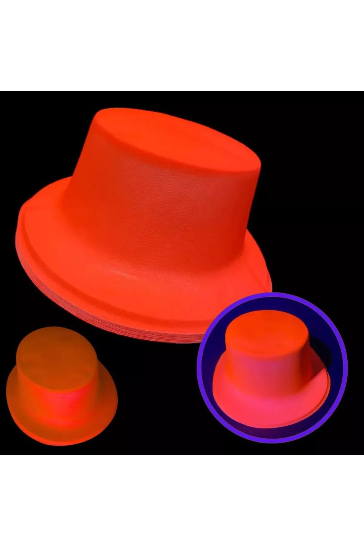 Nessiworld Neon Partisi Turuncu Renk Plastik Fötr Şapka