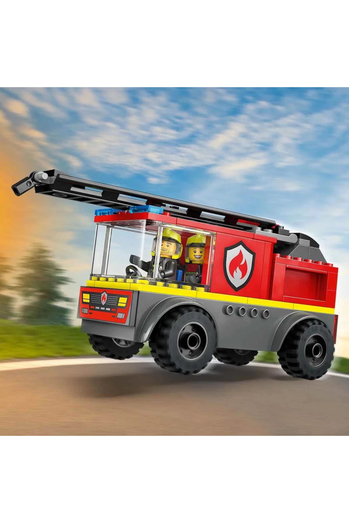 NessiWorld Nessiworld 60463 Yapı Oyuncak City Merdivenli İtfaiye Kamyonu 82 parça +4 yaş